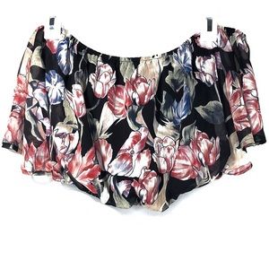 Fashion Nova set short sleeve skirt-overlap shorts